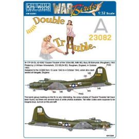 Decal Boeing B-17F-25-DL Flying Fortress 42-3082 'Double Trouble' 333. BS 94. BG 
