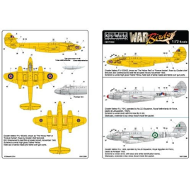 Decal Gloster Meteor F.4-EE455, bekannt als „The Yellow Peril“ oder „Forever Amber“ 