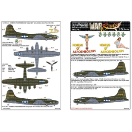 Decal Boeing B-17E Flying Fortress 41-2407 Nr. 13 „NEMESIS DER AEROEMBOLISMUS“ 