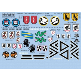 Decal Luftwaffe/deutsches Geschwader-Abzeichen - 13 Designs 
