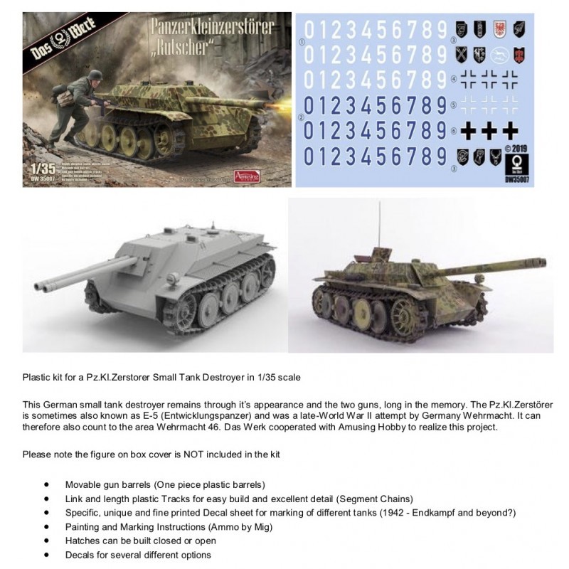 Panzerkleinzerstorer 'Rutscher' Militär Modellbau