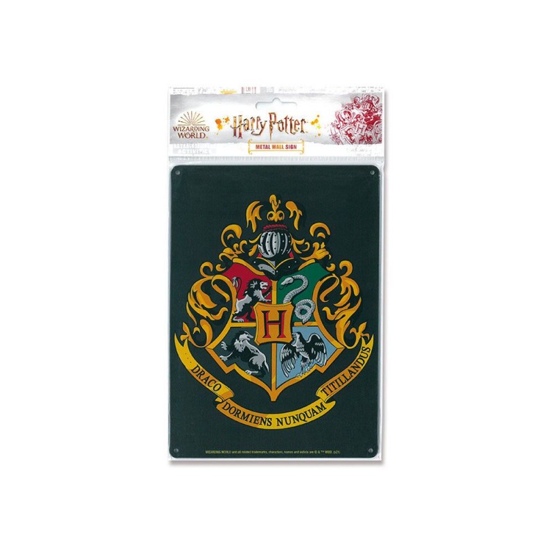 Logoshirt Harry Potter Metallschild Hogwarts Logo 21 x 15