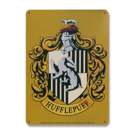 Harry Potter Metallplatte Hufflepuff 15 x 21 cm 