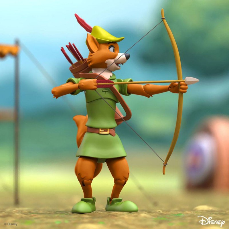 SUP7-DE-HOODW02-RSC-01 Robin Hood Figur Disney Ultimates Robin Hood Storch Kostüm 18 cm