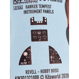 Decal Hawker Tempest 3D-Vollfarb-Instrumententafel. (zur Verwendung mit Bausätzen von Revell und Special Hobby) [Mk.VI Mk.V Mk.I