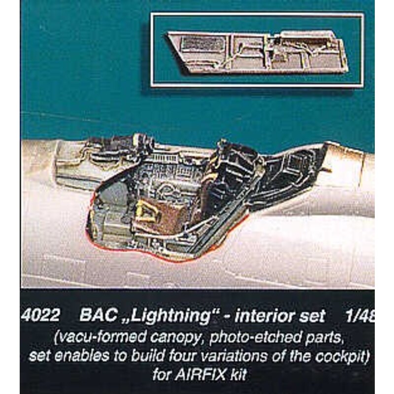 Interior von BAC/EE Lightning (Airfix Bausätze) Vac Kabinendach ätzte Teile, um 1 von 4 Schwankungen zu bauen