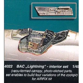 Interior von BAC/EE Lightning (Airfix Bausätze) Vac Kabinendach ätzte Teile, um 1 von 4 Schwankungen zu bauen