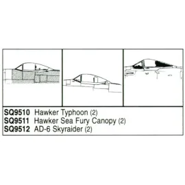 Hawker Sea Fury x 2 (designed to be used with Hobbycraft kits)