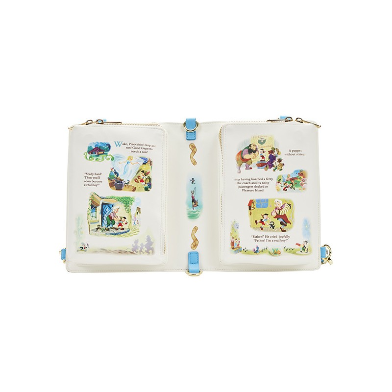 Disney Loungefly Classic Books Pinocchio Wandelbare Handtasche Loungefly