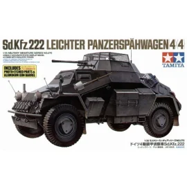 Sd.Kfz.222 Gepanzertes Auto mit Fotogeätzten & Aluminiumgewehrlauf