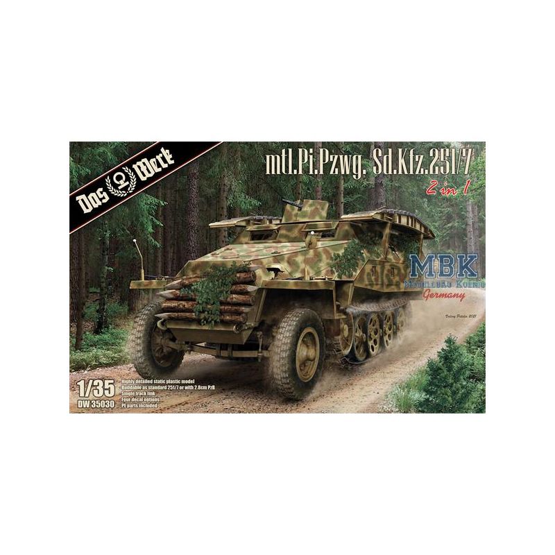 Mtl.Pi.Pzwg. Sd.Kfz.251/7 Ausf.D (2 in 1) Modellbausatz