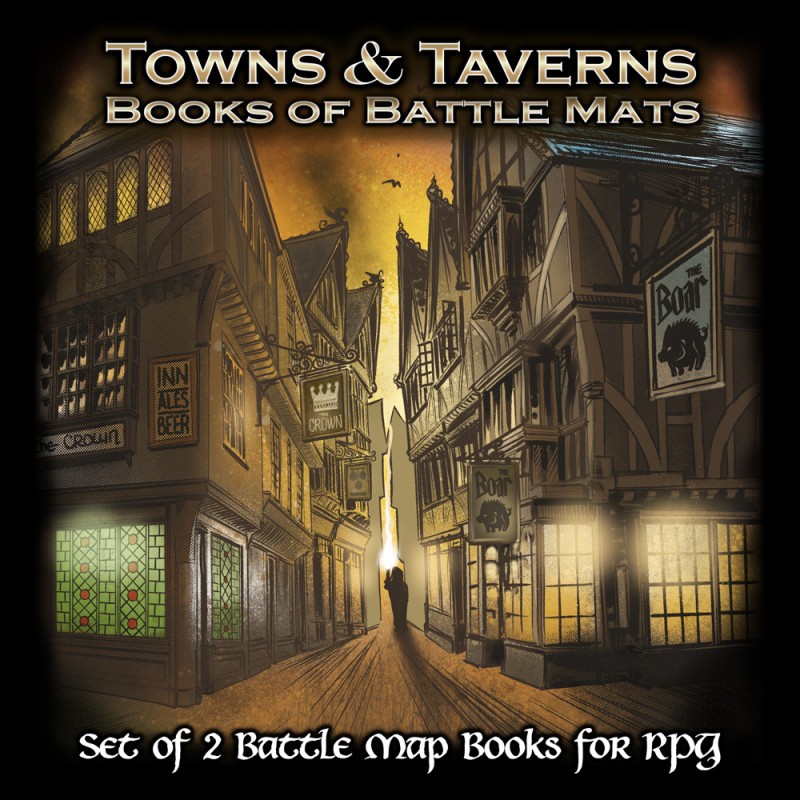 GIANT BOOK OF BATTLEMATS TOWNS & TAVERNS