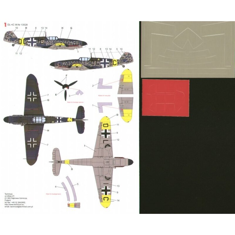 Messerschmitt Bf 109G-2 in Finnish service (3) DL+IC in delivery scheme and two versions as Yellow 2 MT-222 with 1/LeLv 34. Inc 