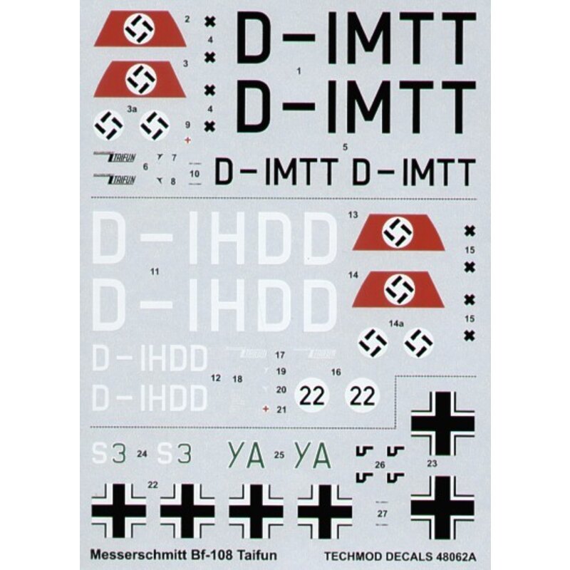 Messerschmitt Bf 108 Taifun Part 1. (3) D-IMTT Willy Messerschmitts personal aircraft overall RLM 63 light grey D-IHDD/22 Isle 