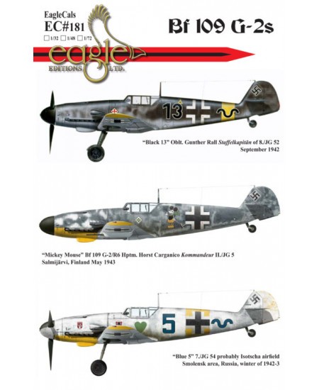 Eagle Cal Decal Decal Messerschmitt Bf 109g 2s „black 13“ Oblt Gu