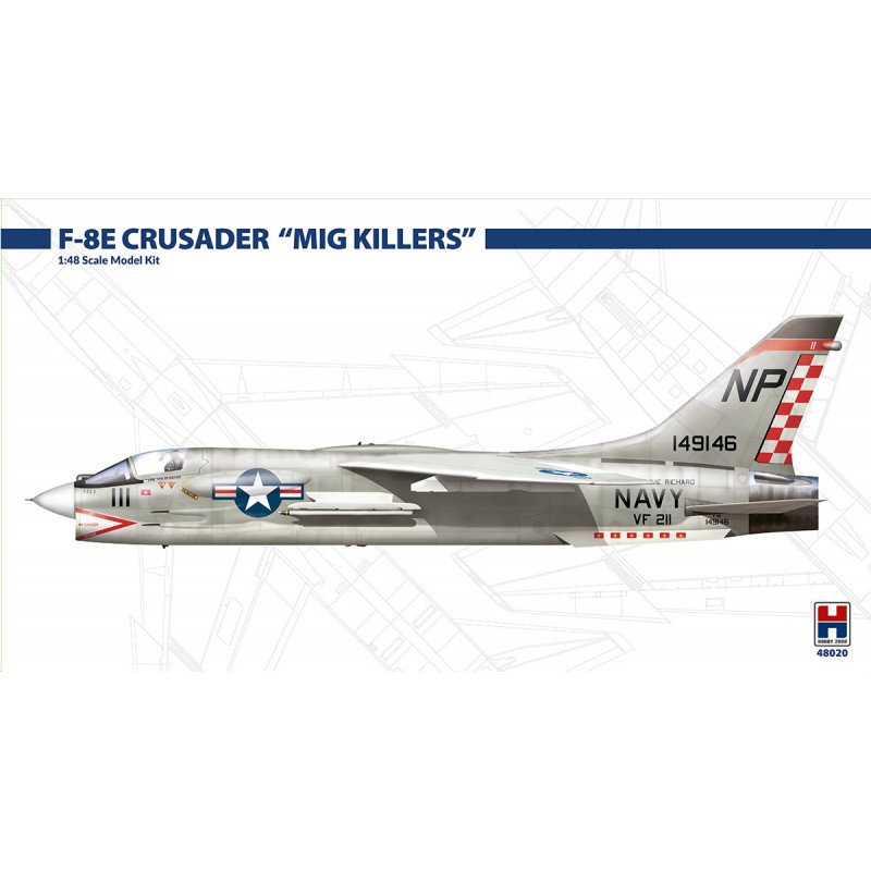 Gekauft F-8E Crusader 'MIG Killers' Hasegawa + Cartograf + Masken Modellbausatz