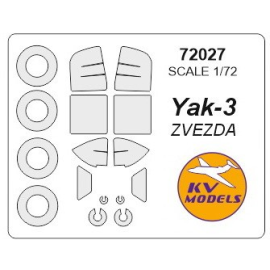 Yakovlev Yak-3 + Radmasken (für die Verwendung mit Zvezda-Kits entwickelt) ZVE7301) 