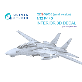 Decal Grumman F-14D Tomcat 3D-gedrucktes und farbiges Interieur auf Aufkleberpapier (zur Verwendung mit Trumpeter-Kits) (KLEINE 