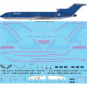 Ultrakorvettenblaue Boeing 727-200 