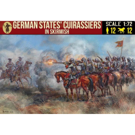 Figur „Kürassier des deutschen Staates im Gefecht“ im Maßstab 1:72 