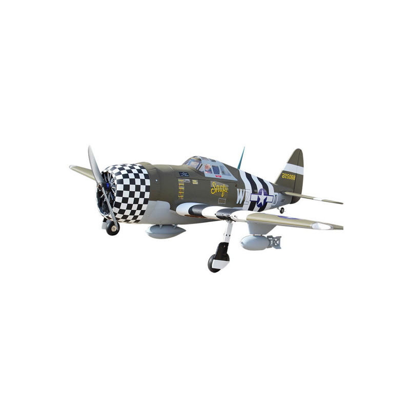 Funkgesteuertes Thermoflugzeug P-47G SNAFU 10-15cc ARF „mit elektrischem Einziehfahrwerk“ RC Modellflugzeug