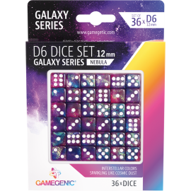 Galaxy Series -Nebula- Set de 36 Dés de 6 - 12mm 