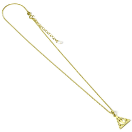Harry Potter Deathly Hallows gold plated necklace 