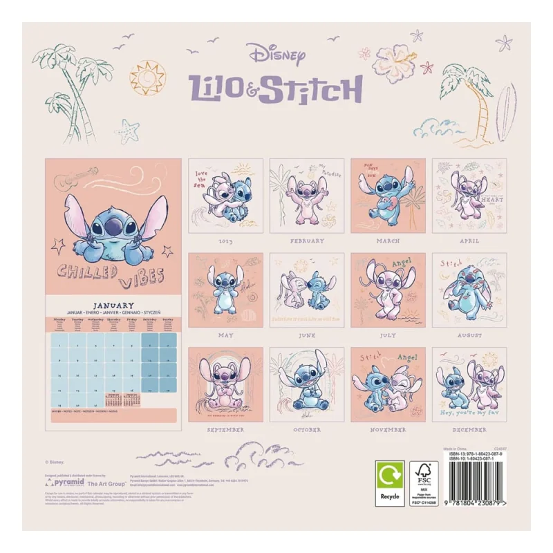  Lilo & Stitch calendar 2024 Stitch & Angel...