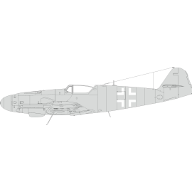 Messerschmitt Bf-109K national insignia 1/48 (designed to be used with Eduard kits) 