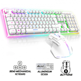 ULTIMATE 600 Wireless White Gamer Pack – Tastatur/Maus