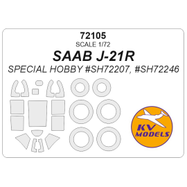 SAAB J-21R (Special Hobby SH72207, SH72246) + wheels masks Zubehör 