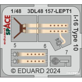 Decal I-16 Typ 10 SPACE 1/48 EDUARD Abziehbild 