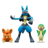 Pokémon pack 3 figurines Battle Figure Set Vipelier, Pawmi, Lucario 5 cm