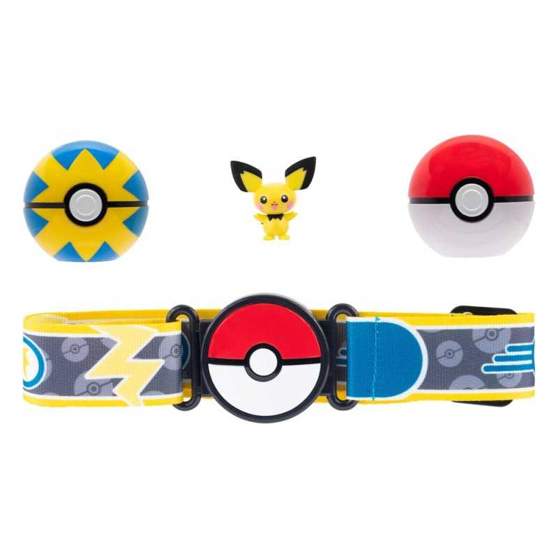 Pokémon belt set Clip'n'Go Poké Ball, Quick Ball & Pichu Figurine 