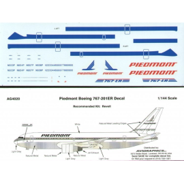 Boeing 767-201 PIEDMONT N603/4/7/8 Last colours