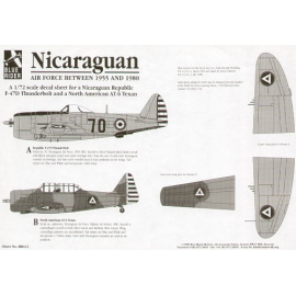 Decal Nicaraguan Republic Air Force (2) F-47D No 70 1955 North American AT-6 Texan Military Air School 1980 