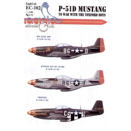 Decal North American P-51D Mustang 357th FG Pt 2 (3) B6-O Lt W.Fricker `Ol Flak Joe' B6-F Maj Don Bochkay `Winged Ace of Clubs' 