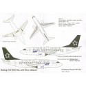 Decal Boeing 737-500 PLL LOT Star Alliance Polish Airlines 