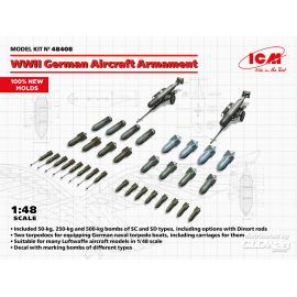 WWII German Aircraft Armament (100% new molds) Modellbausatz 
