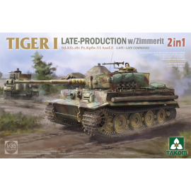 Tiger I Late-Production w/Zimmerit Sd.Kfz.181 Pz.Kpfw.VI Ausf.E Sd.Kfz.181 Pz.Kpfw.VI Ausf.E (Late/Late Command) 2 in 1 Modellba