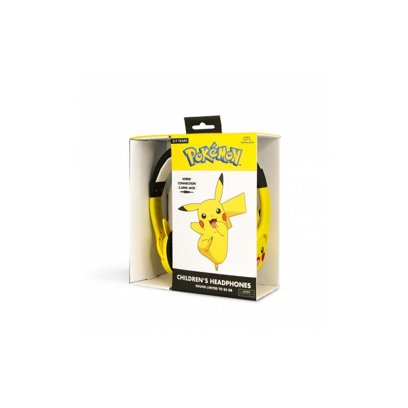 Pokémon – 3,5-mm-Klinken-Headset für Kinder Pikachu mit Ohren – PS4/PS5/XBOXONE/SeriesX/SWITCH/Telefon/Tablet