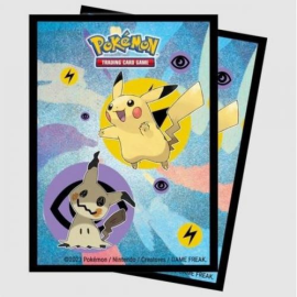 Pokémon TCG – Beutel mit 65 Standard-Kartenhüllen – Pikachu und Mimiqui (65 Hüllen) 
