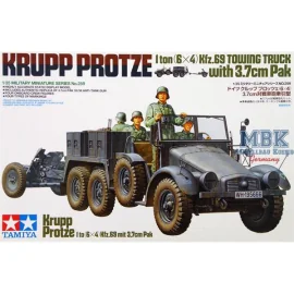 Krupp Protze 1 Tonne (6 x 6) das Schleppen des Lastwagens mit 37mm Pak