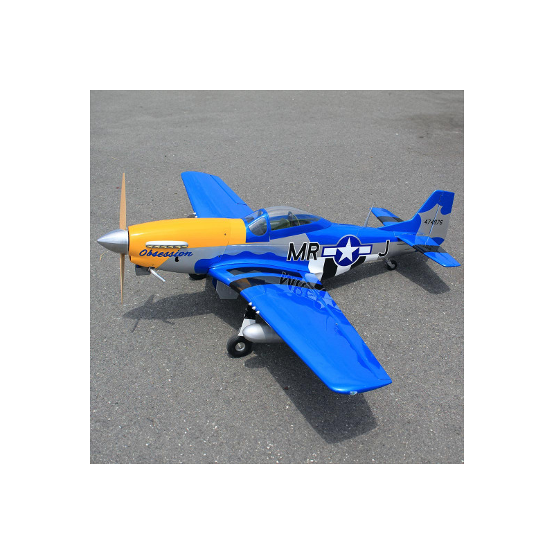Radio-controlled thermal aircraft P-51D “Obsession” 35cc ARF with electric retractable gear