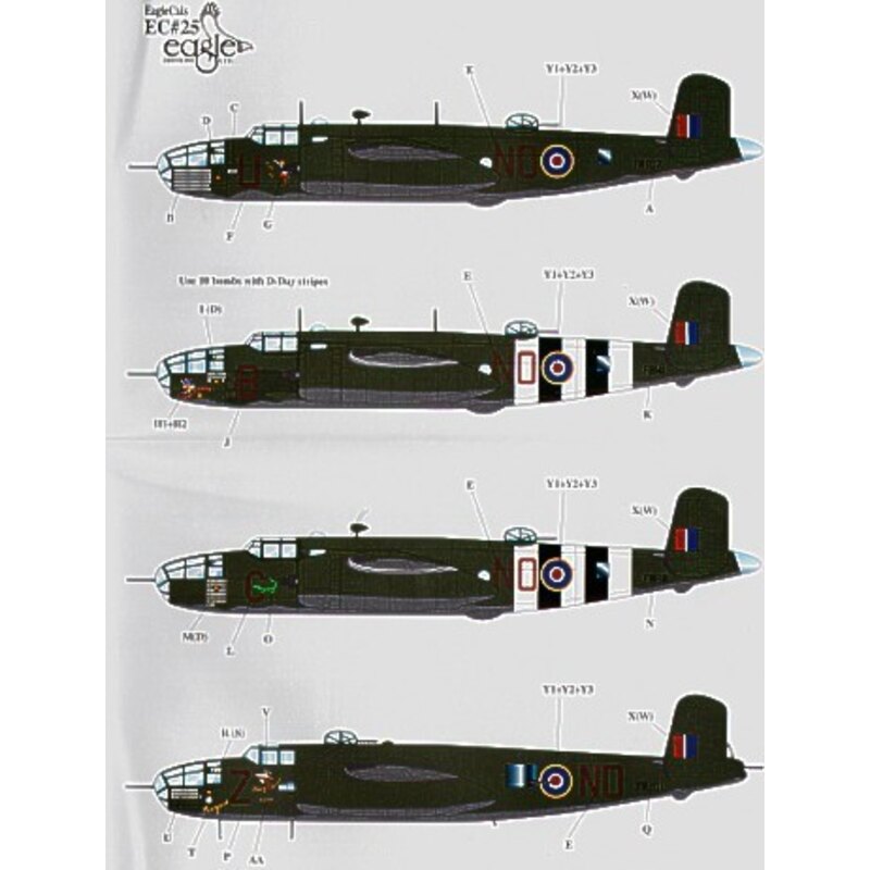 North American B-25C/J (4) allemand 320 Dutch Sqn Coastal Command based Melsbroek Belgium late 1944. C FR207 NO-U Flak Joy 124 m