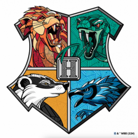 Wooden puzzle - Harry Potter – Hogwarts crest House pride 128 pcs 