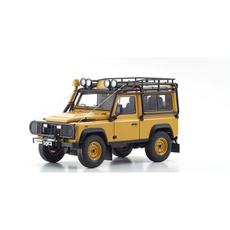 Kyosho 1:18 Land Rover Defender 90 Adventure 2007 Yellow Miniatur 