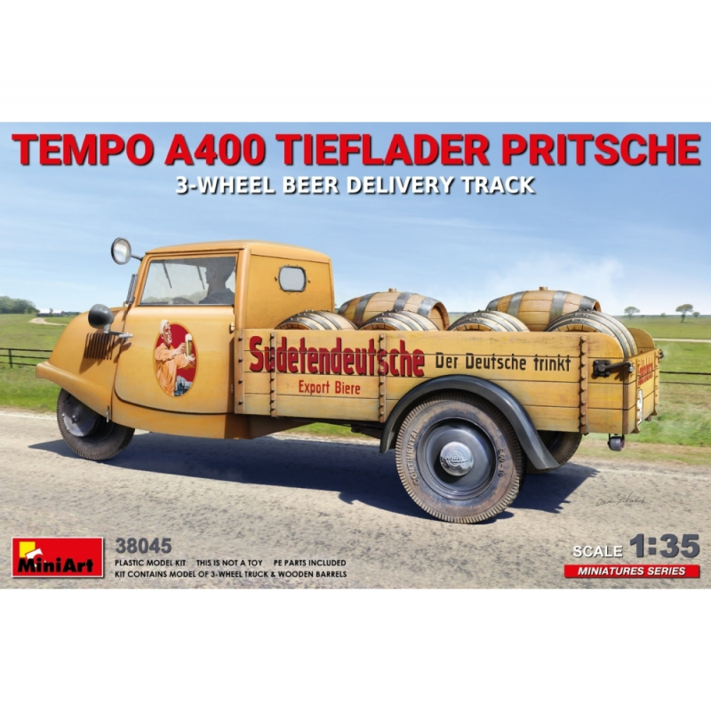 1:35 Tempo A400 Bierlieferwagen Modellbausatz 