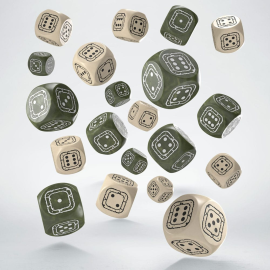 Fortress Compact D6 dice pack Beige&Olive (20) 