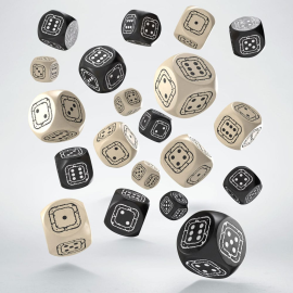 Fortress Compact D6 dice pack Black&Beige (20) 